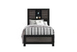 Lisbon Grey/Black Bookcase Bed