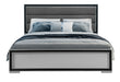 Amelia Grey Black Bed Group with LED