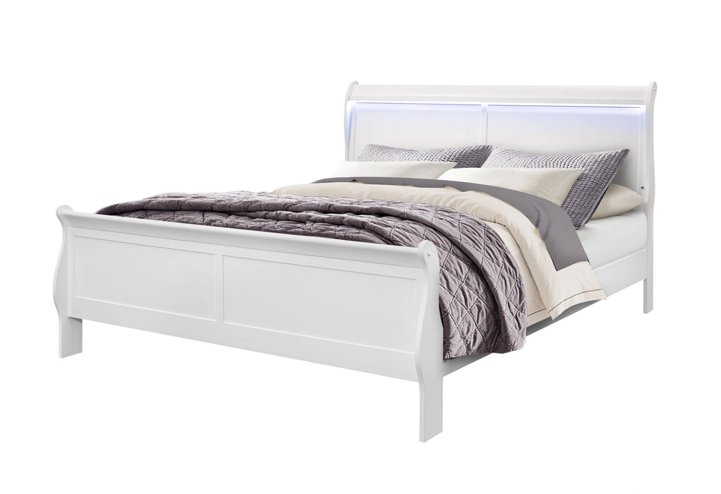 Charlie Bed with LED, Dresser, Mirror, Nightstand