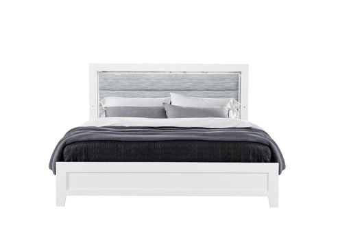 Luccia White Bed Group with LED