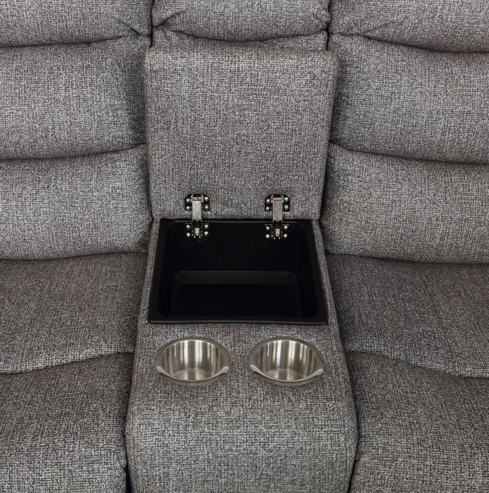 GRANADA CONSOLE LOVESEAT W/PWR FR-GRAY
