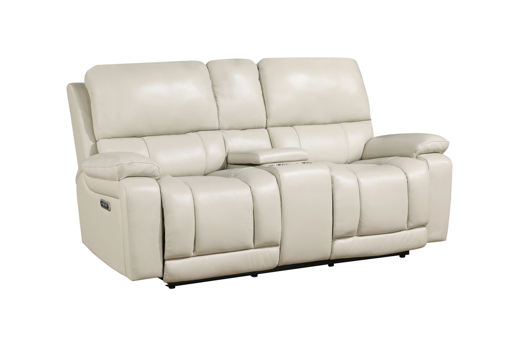 CICERO RECLINING CONSOLE LOVESEAT-CREAM