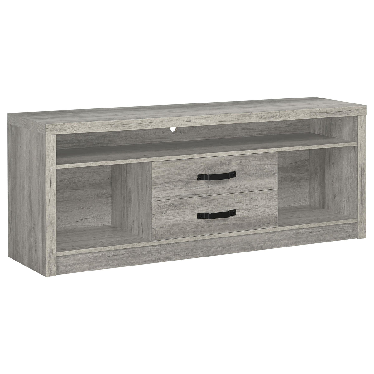 Burke 2drawer TV Console Grey Driftwood