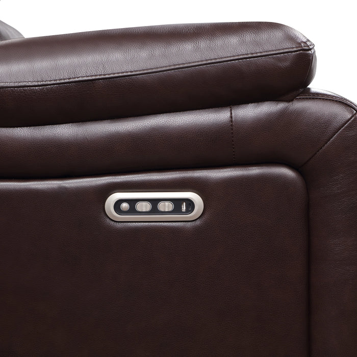 CICERO GLIDER RECLINER W/ PWR FR & HR-BROWN