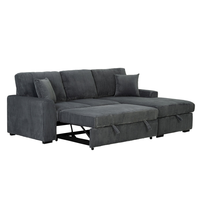 Sectional Sofa with Pullout Bed & Storage