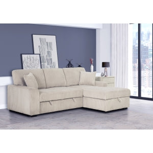 Sectional Sofa with Pullout Bed & Storage