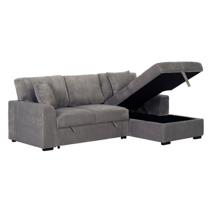 Sectional Sofa with Pullout Bed & Storage