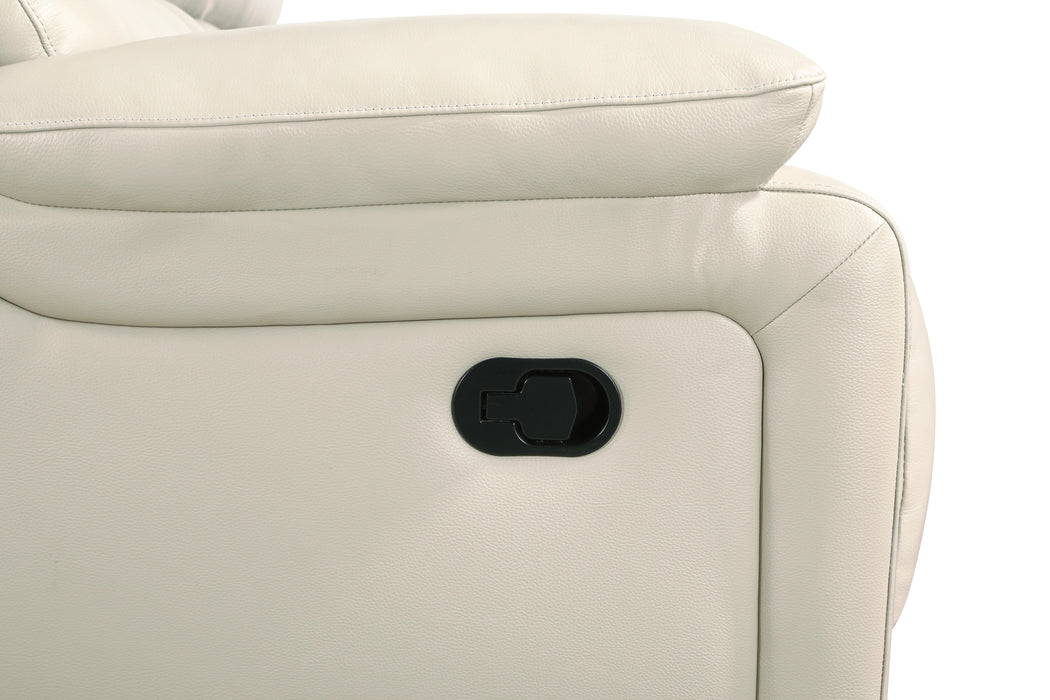 CICERO RECLINING CONSOLE LOVESEAT-CREAM