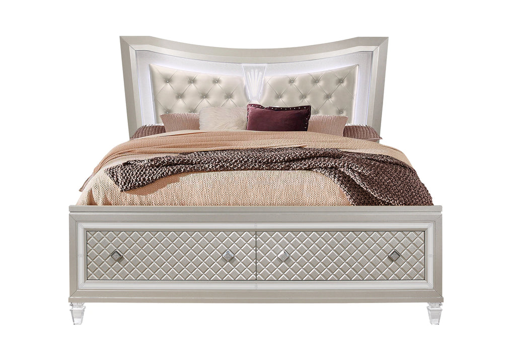 Paris Champagne Bed with LED