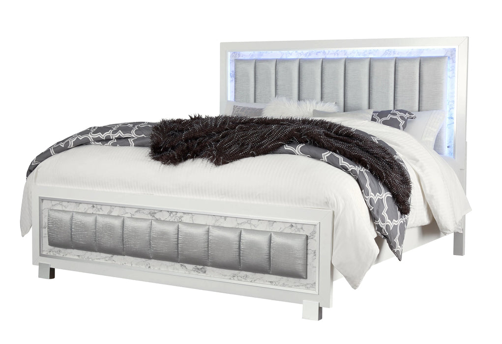 Santorini White Bed