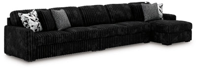 Midnight-Madness Sectional with Chaise