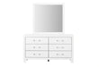 Luccia White Bed with LED, Dresser, Mirror, Nightstand