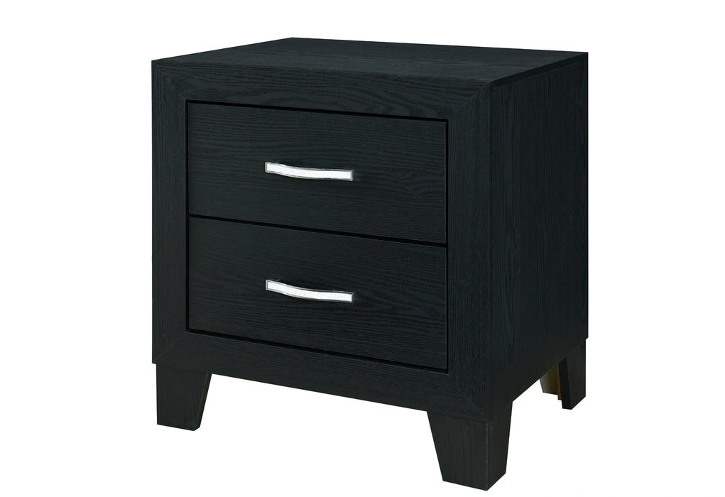 Reid Black Bed Group with LED