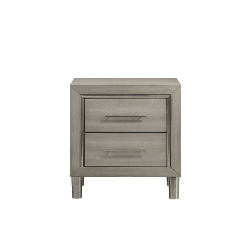 Lennox 2 Drawer Nightstand-Gray