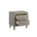 Lennox 2 Drawer Nightstand-Gray