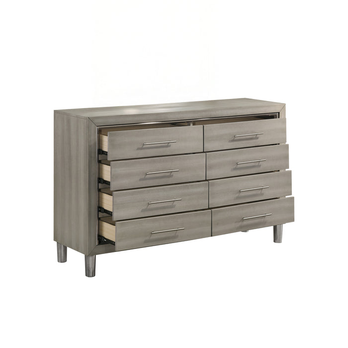 Lennox 8 Drawer Dresser-Gray