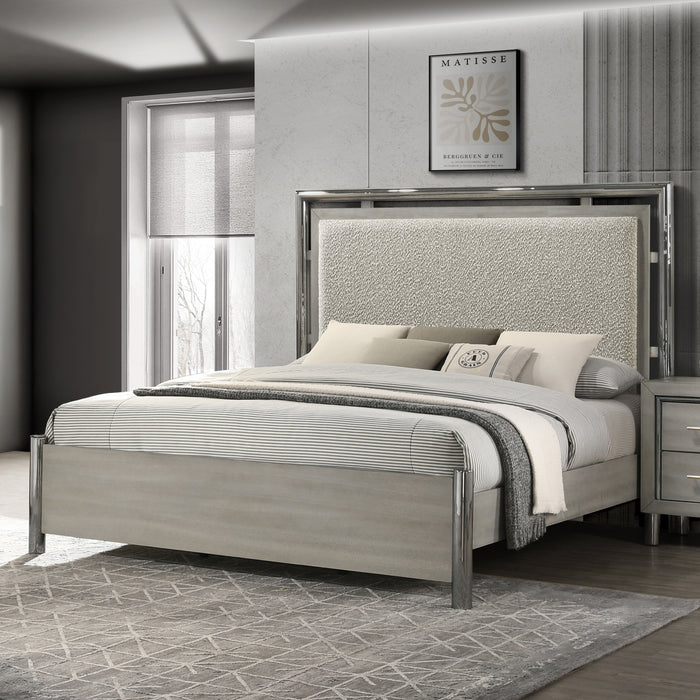 Lennox 6/6-6/0 Ek/Wk Headboard, Footboard & Slat Kit-Gray