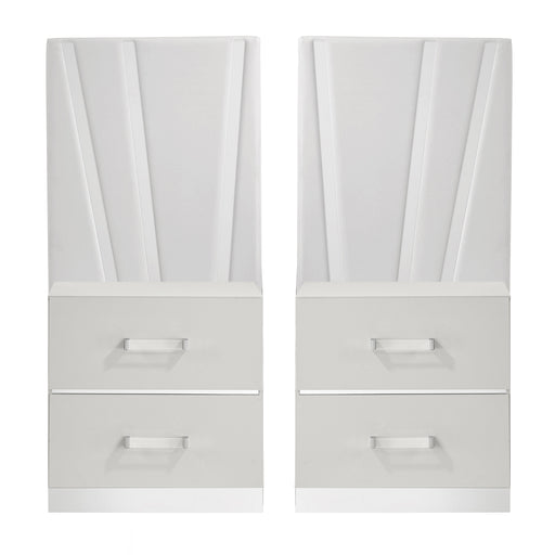 Europa Nightstand Panels, Set Of 2 - White