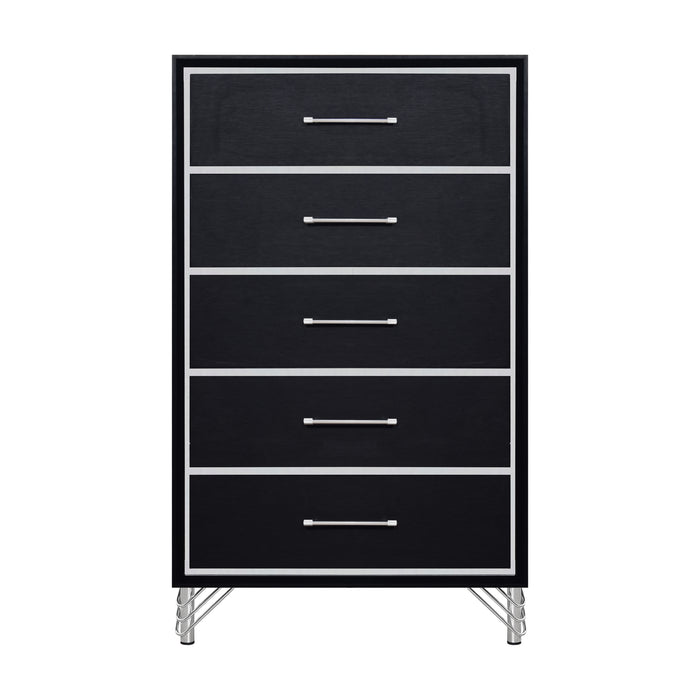 Ava 5 Drawer Chest-Ebony