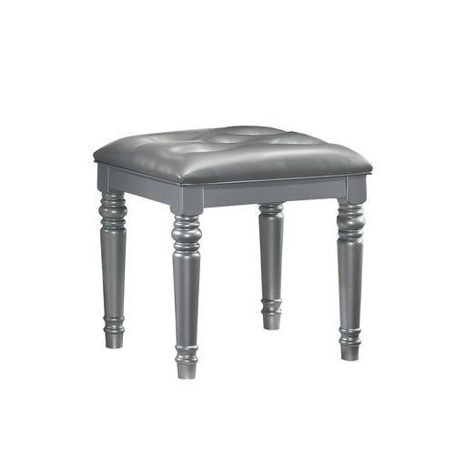 Valentino Dressing Table Stool-Silver