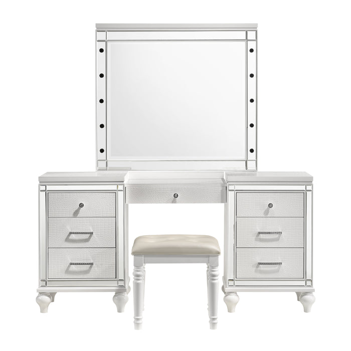 Valentino Dressing Table Mirror (Bulbs Not Included)-White