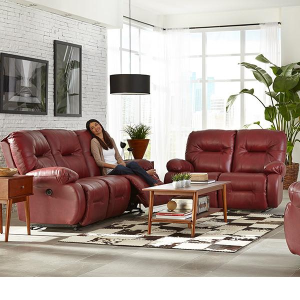 BRINLEY COLLECTION POWER HEAD TILT RECLINING CONVERSATION SOFA- U700RZ4