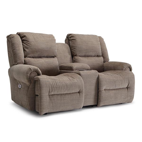 GENET LOVESEAT LEATHER ROCKING CONSOLE LOVESEAT- L960CC7