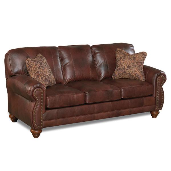 NOBLE COLLECTION LEATHER STATIONARY SOFA- S64ELU