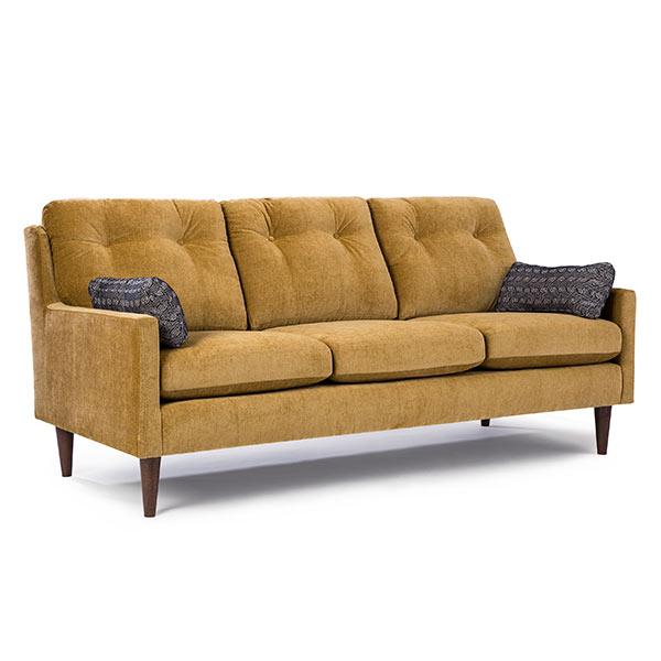 TREVIN COLLECTION STATIONARY SOFA W/2 PILLOWS- S38BN