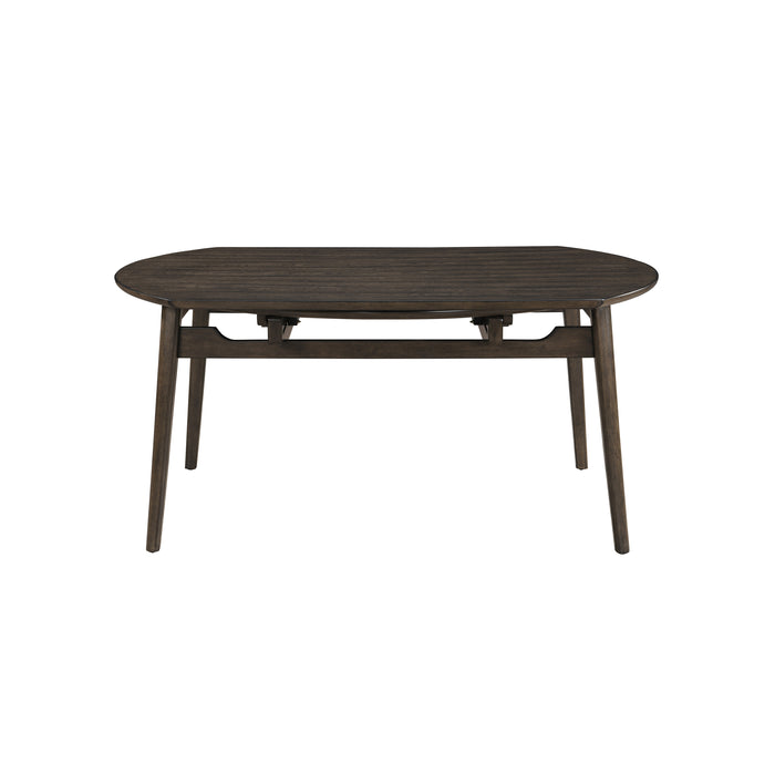 Rex 65" Round Table With Self Storing Leaves-Walnut