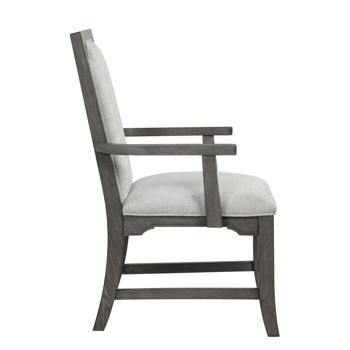 Lisbon Dining Arm Chair (2 Per Carton)-Gray
