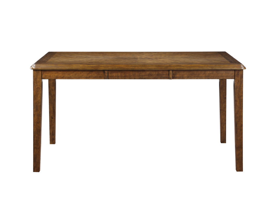 Gia 5 Pc 60" Dining Table & 4 Chairs-Brown