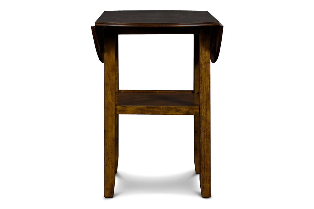 Gia 3 Pc 42" Counter Drop Leaf Table & 2 Chairs-Brown