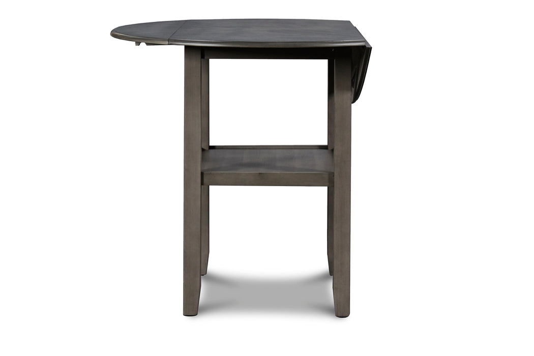 Gia 3 Pc 42" Counter Drop Leaf Table & 2 Chairs-Gray