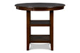 Gia 5 Pc 42" Round Counter Dining Table & 4 Chairs-Cherry