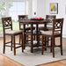 Cori Counter 5 Pc Set-Brown Cherry