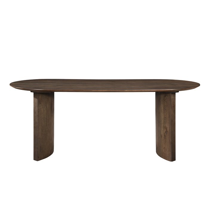 Kody 79" Oval Dining Table Top-Dk Walnut