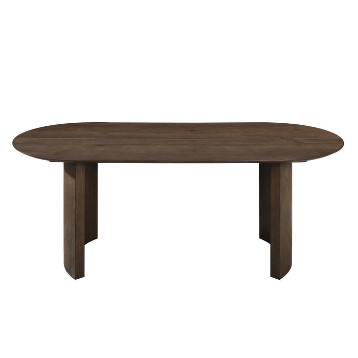 Kody 79" Oval Dining Table Top-Dk Walnut