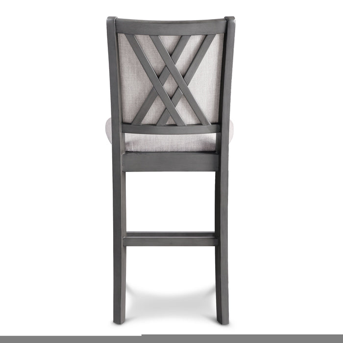 Amy 5 Pc 42" Round Counter Dining Set-Gray