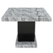 Lyra Dining Table Top And Base Bottom Marble