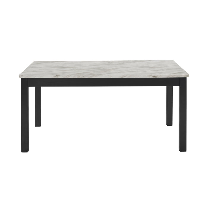 Celeste 64" Dining Table-Espresso/Faux Marble