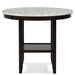 Celeste 42" Round Counter Table-Espresso/Faux Marble