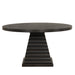 Plateau Round Table Pedestal Base Top-Rustic Espresso
