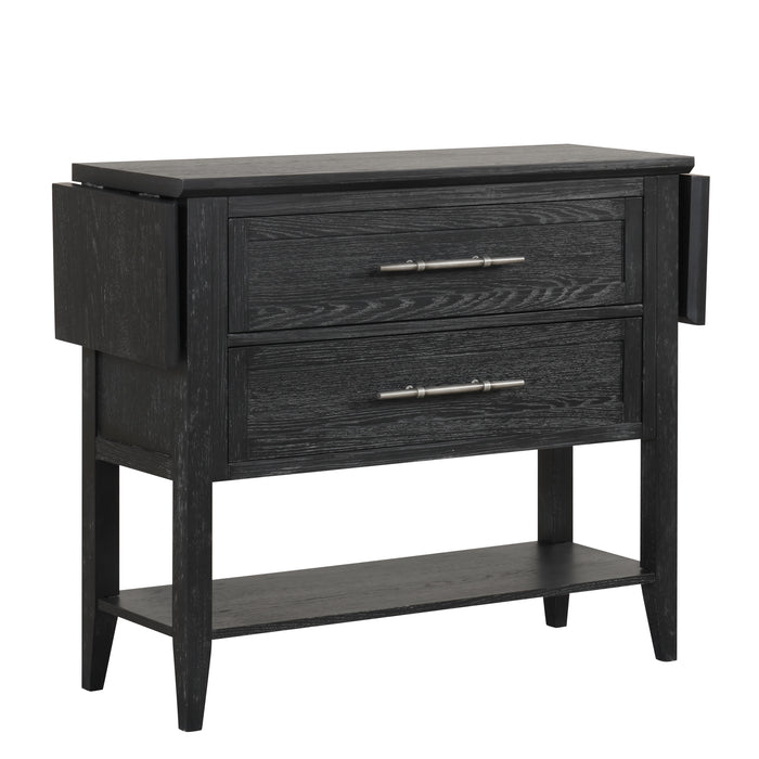 Sable Crest Drop Leaf Server-Black