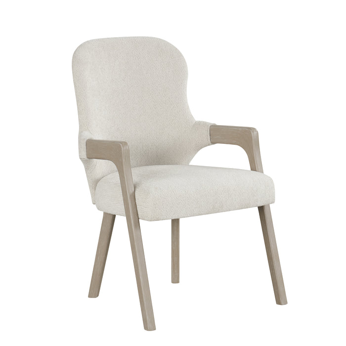 Gwendolyn Upholstered Arm Chair (2 Per Carton)-Cerused Taupe
