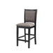 Potomac 42" Round Counter Table & 4 Chairs -Brown/Black