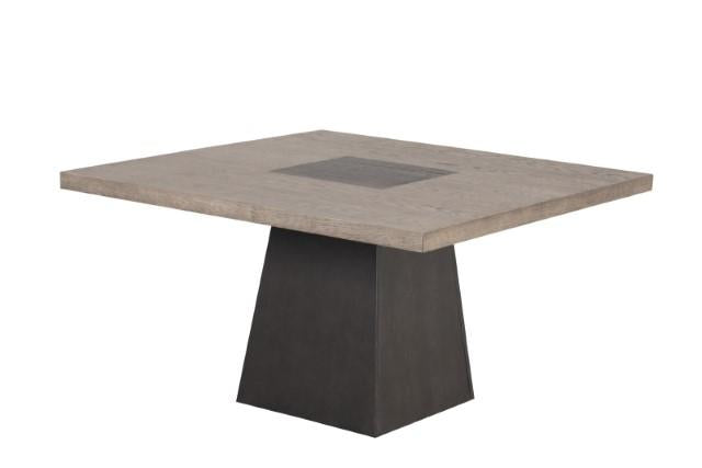 Broager 5 Pc Dining Table Set (White Caster Chairs) Walnut