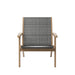 Radius Patio Wood And Gray Wicker Side Chair (2 Per Carton)