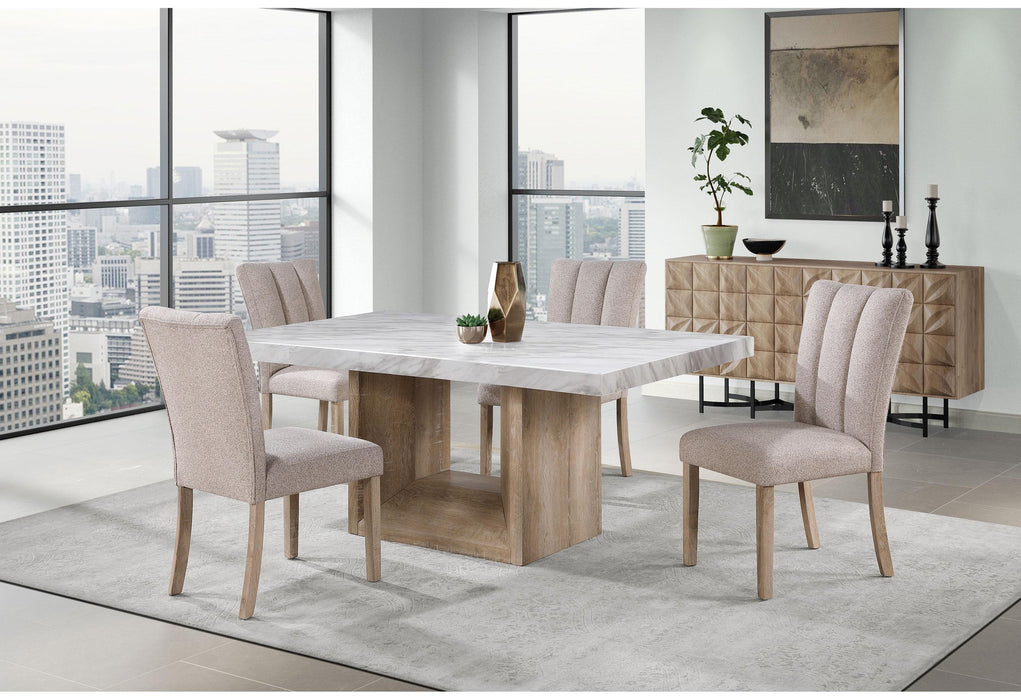 D02 NATURAL DINING TABLE + 8 D8683 DINING CHAIRS
