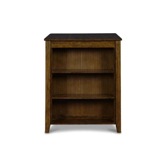 GIA 30" COUNTER TABLE W/2 CHAIRS & STG SHELF-BROWN